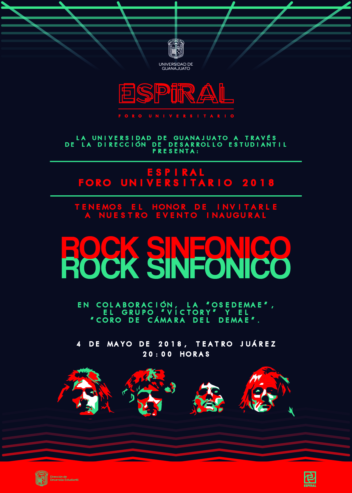 Invitacion Rock sinfonico 10 x 14