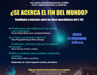 Veladas astronómicas de otoño en el observatorio La Azotea - ¿Se acerca el fin del mundo?