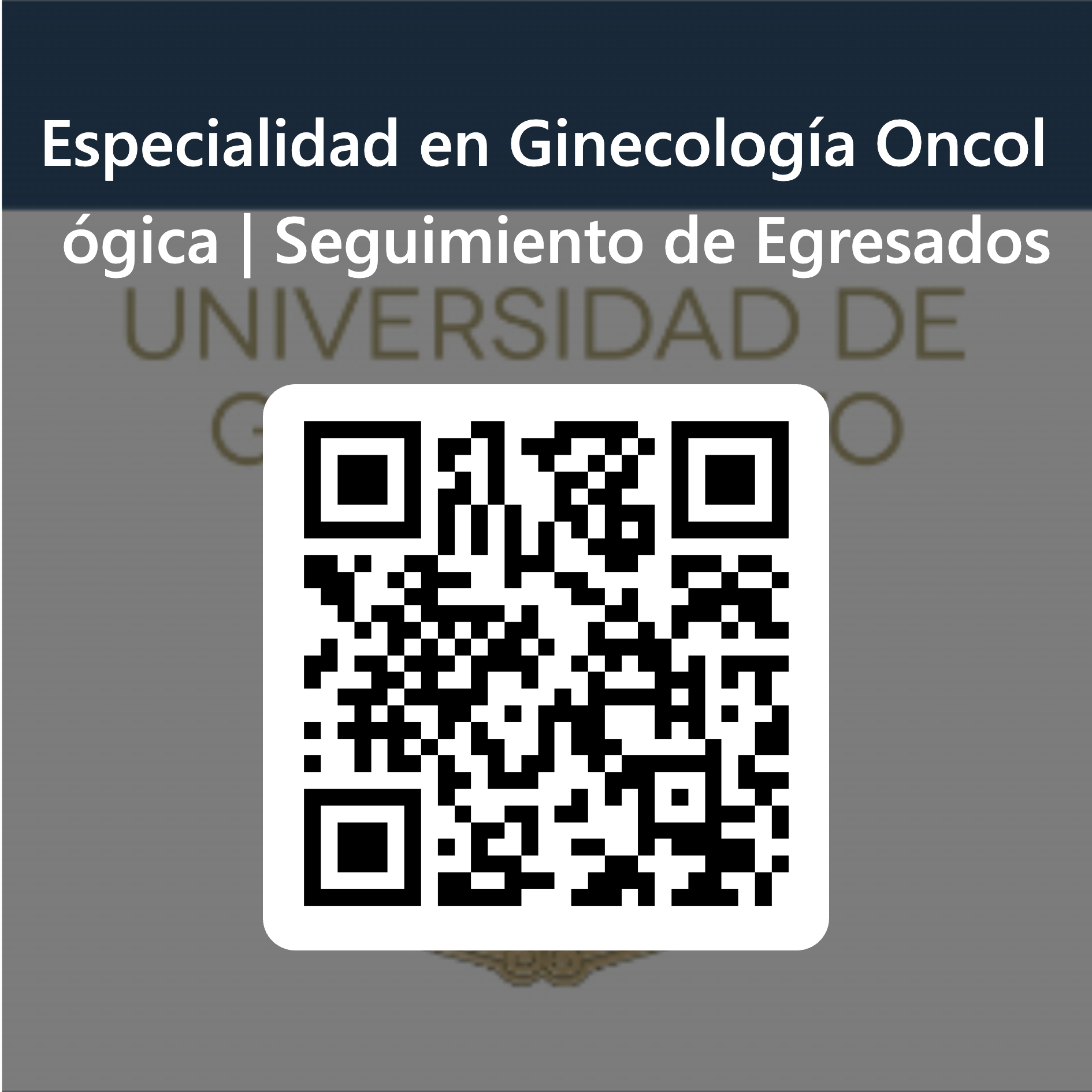 13 Cdigo QR para Especialidad en Ginecologa Oncolgica Seguimiento de Egresados