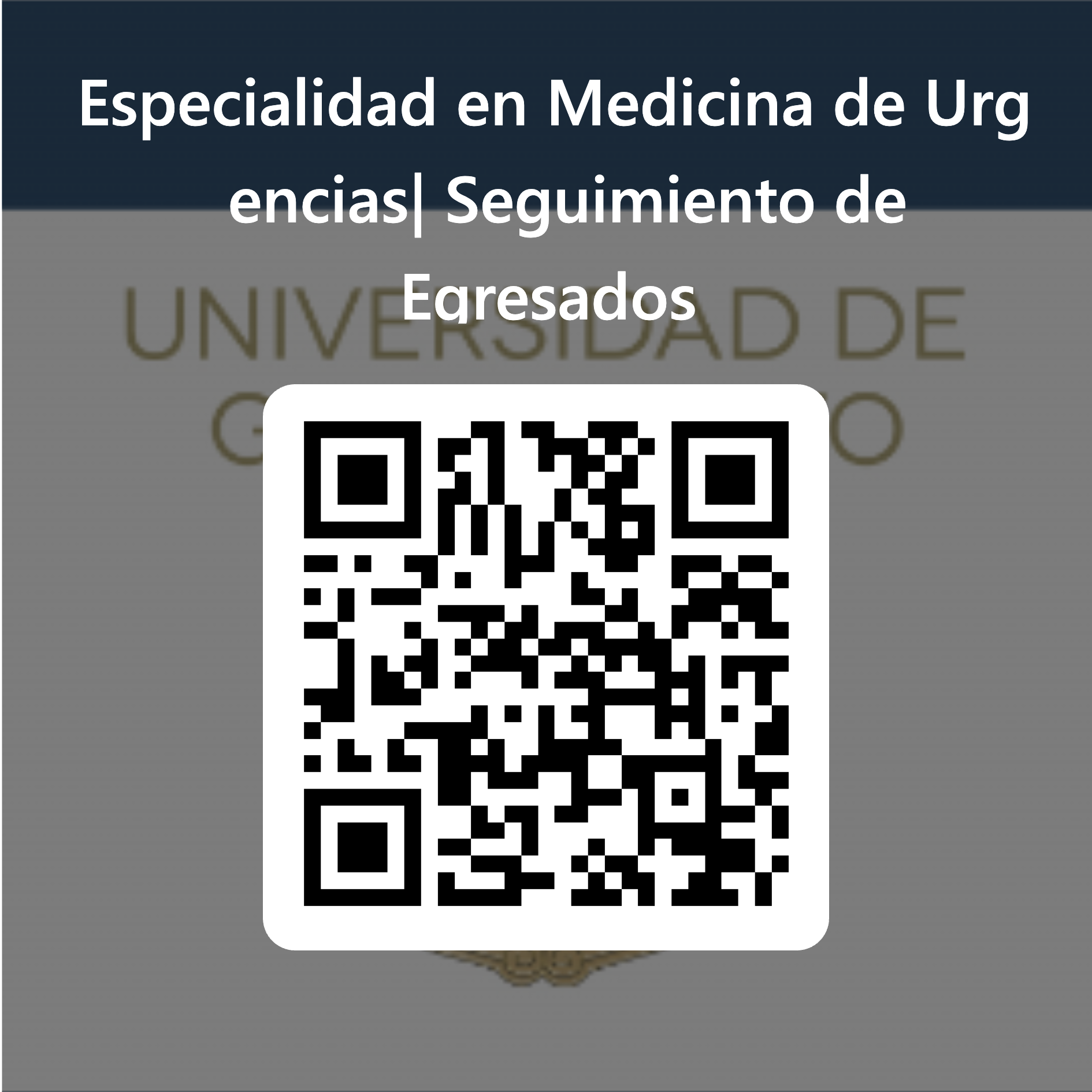 20 Cdigo QR para Especialidad en Medicina de Urgencias Seguimiento de Egresados