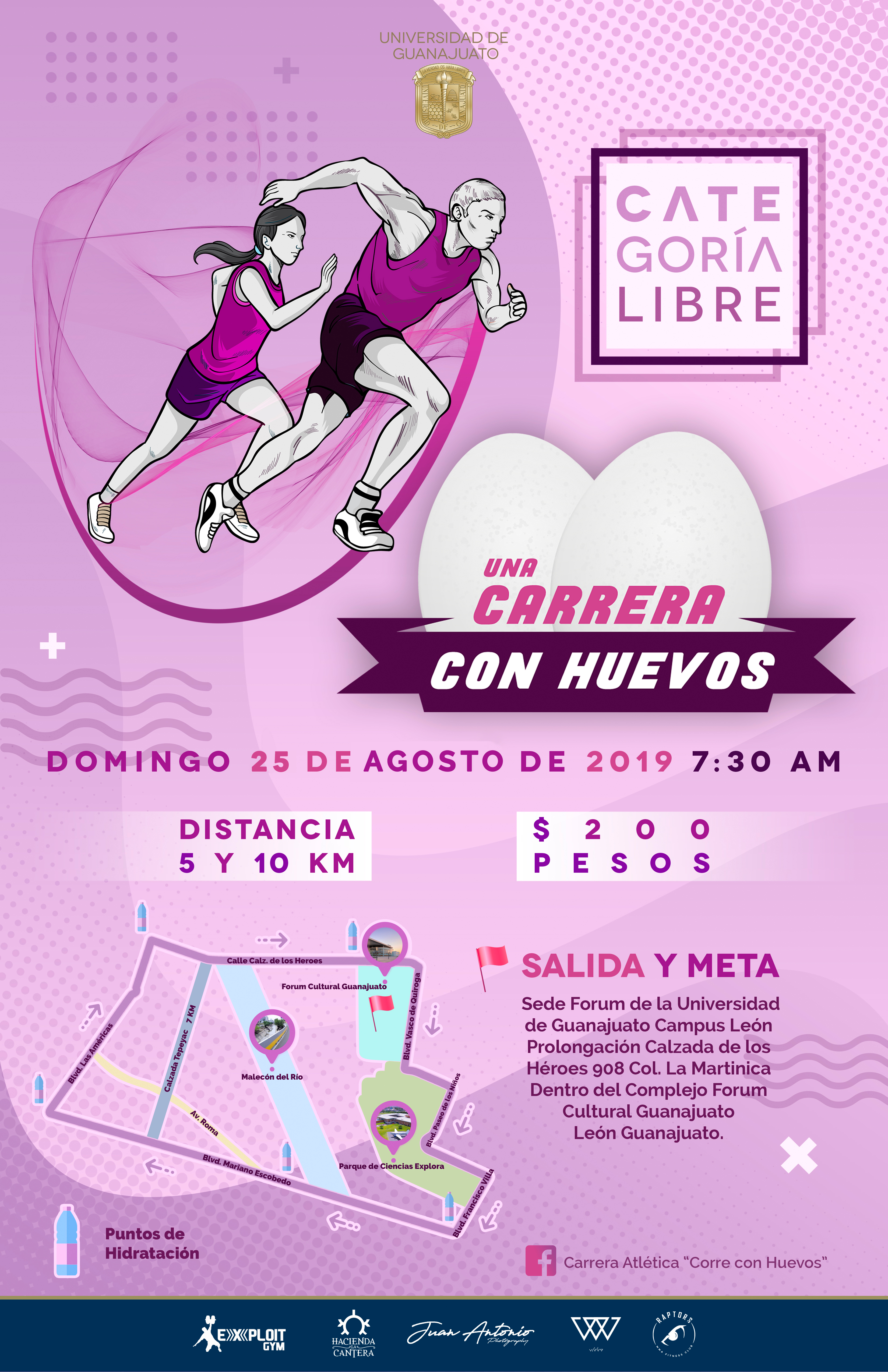 una carrera de huevos