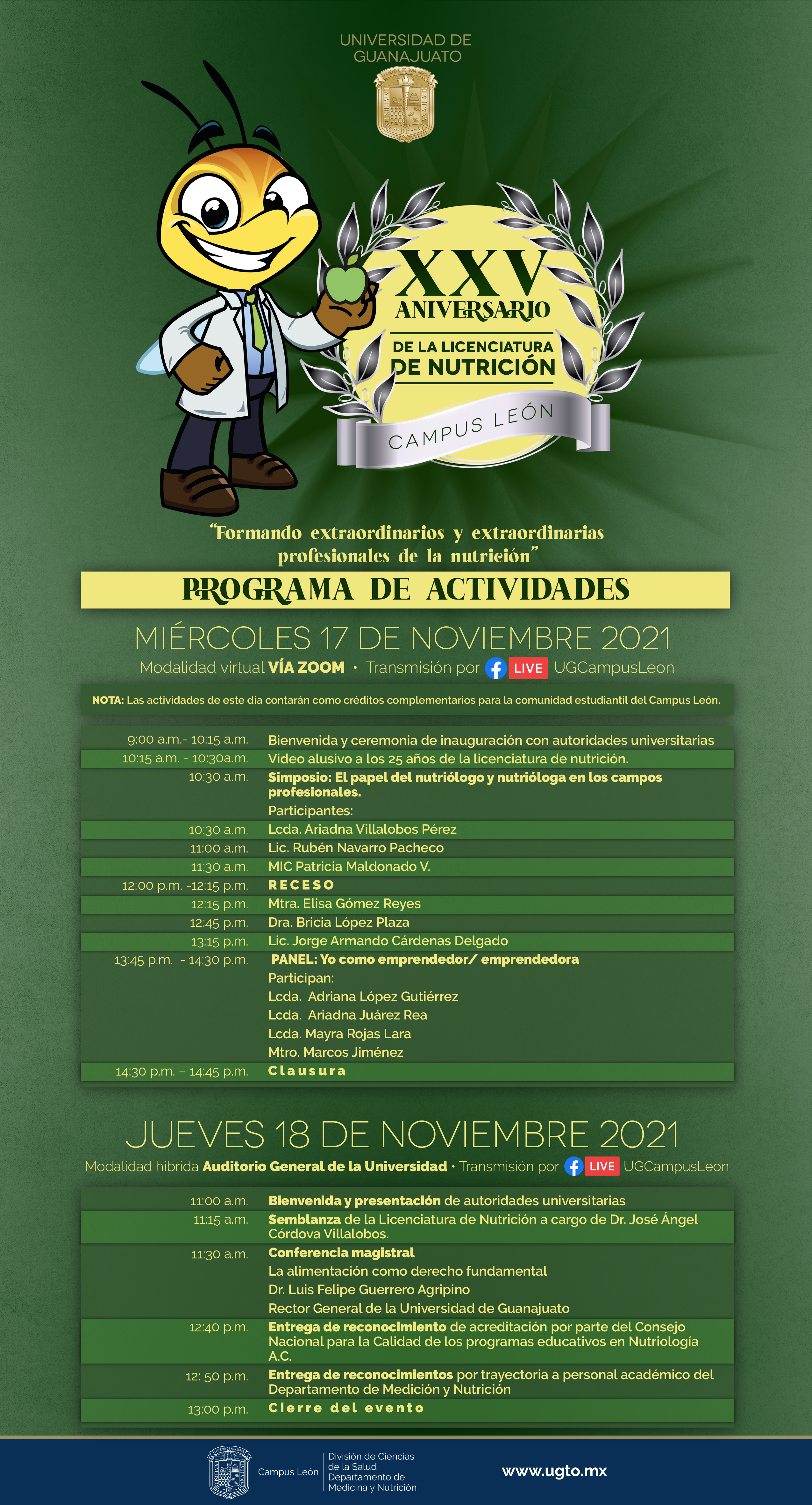 XXV Aniversario Nutricion postal