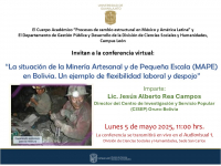 La situación de la minería artesanal y de pequeña escala (MAPE) en Bolivia. Un ejemplo de flexibilidad labora y despojo