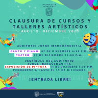 Clausura de cursos y talleres artísticos: Canto y Piano