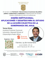 Diseño institucional: Aplicaciones y desafíos para el estudio de la acción colectiva en la gobernanza del agua