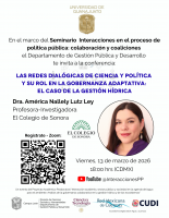 Las redes dialógicas de ciencia y política y su rol en la gobernanza adaptativa: el caso de la gestión hídrica
