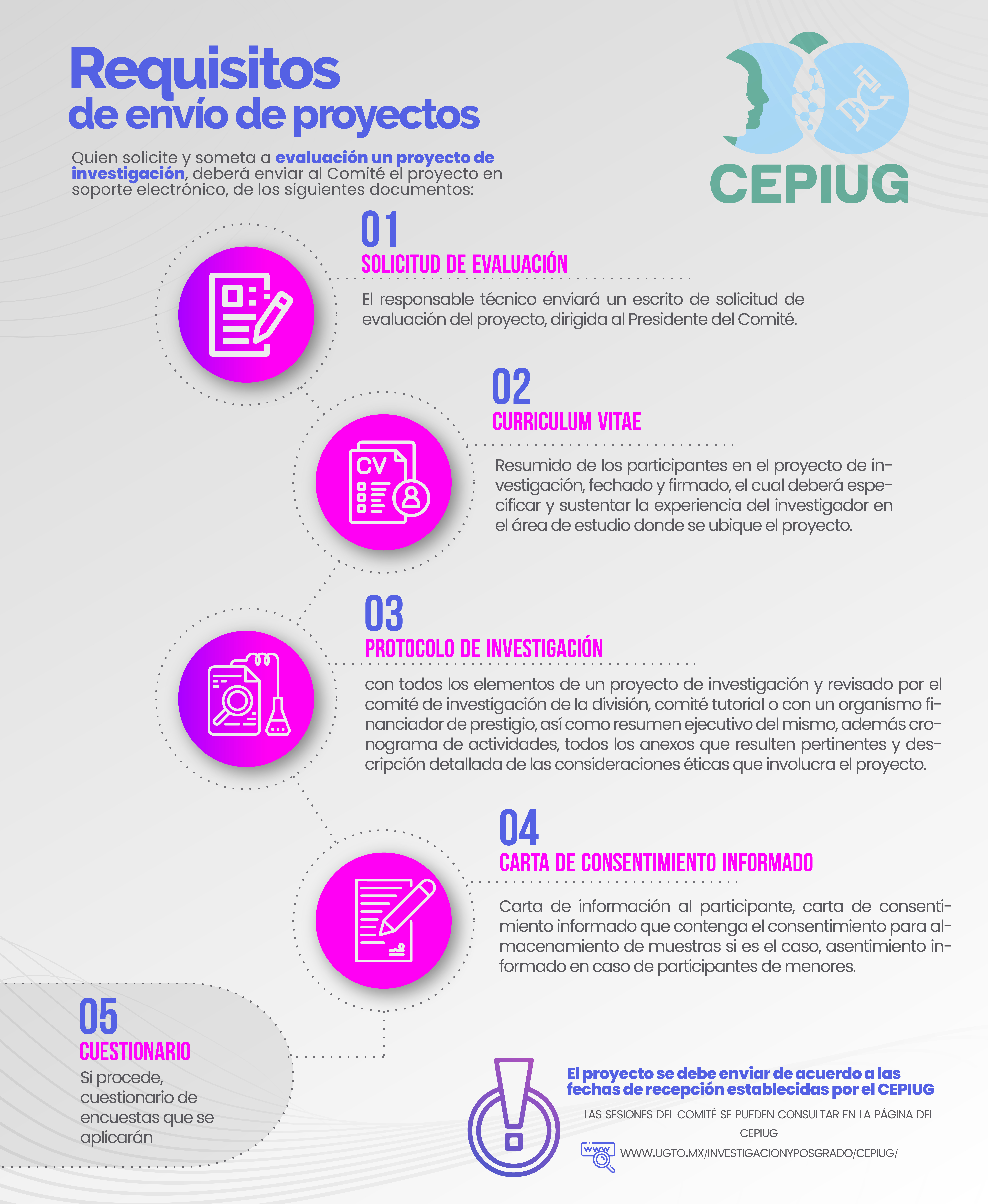 INFOGRAFÍA REQUISITOSENVÍO CEPIUG