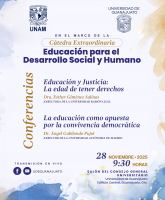 Cátedra extraordinaria: Educación para el Desarrollo Social y Humano