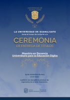 Ceremonia de entrega de títulos de la Maestría en Docencia Universitaria para la Educación Digital