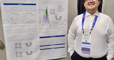 Alumno UG presenta proyecto para detectar gases contaminantes en congreso internacional CLEO 