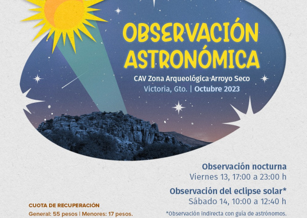 Departamento de Astronomía UG invita a presenciar el eclipse solar anular en zona arqueológica de Arroyo Seco 