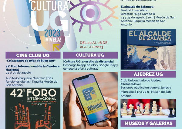 Agenda Cultura UG ofrecerá cine, teatro y charlas académicas 