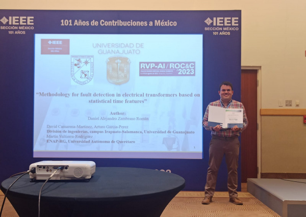 Alumno UG Daniel Zambrano participa en congreso internacional con estudio para detectar fallas en transformadores eléctricos 