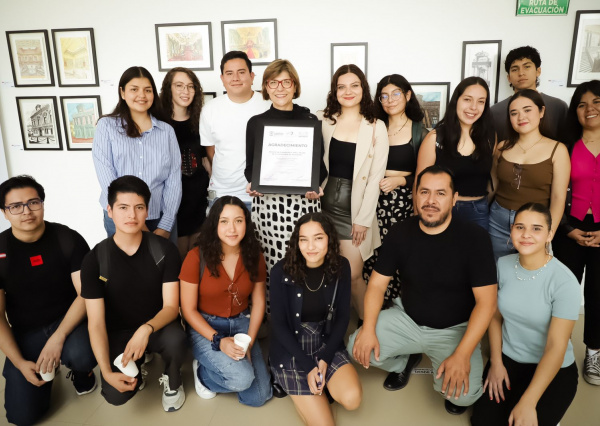 Estudiantes de Arquitectura exponen sus acuarelas en el Congreso del Estado de Guanajuato 
