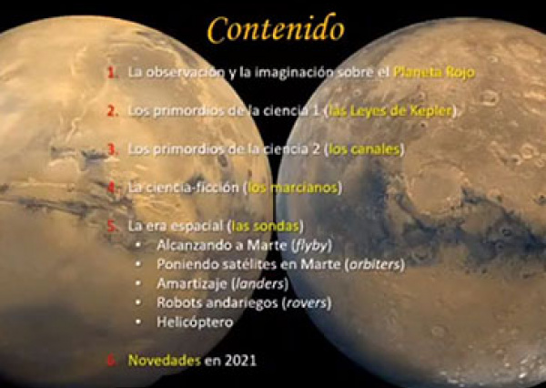 “Tráfico intenso en los cielos de Marte”, tema de la segunda charla en el Ciclo de Conferencias de Astronomía 