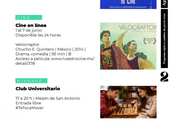 Cultura UG presenta una semana de arte y nuevas proyecciones en el Cine Club