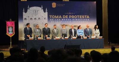 Rinden protesta Mesas Directivas de la Sociedad Estudiantil 2024-2025 de la UG