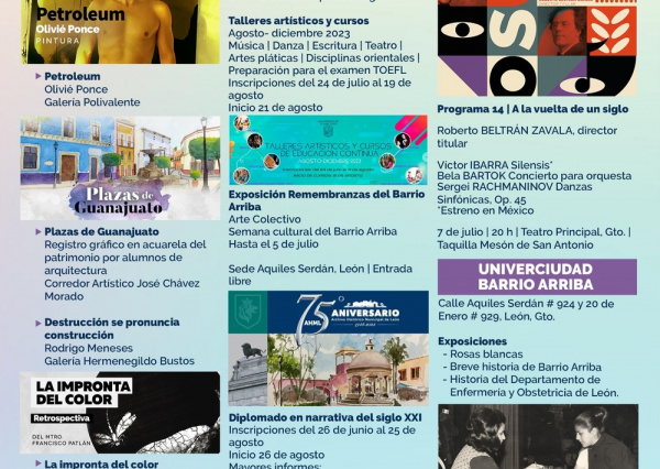 Exposiciones, charlas y cine en la agenda cultural veraniega de la UG 