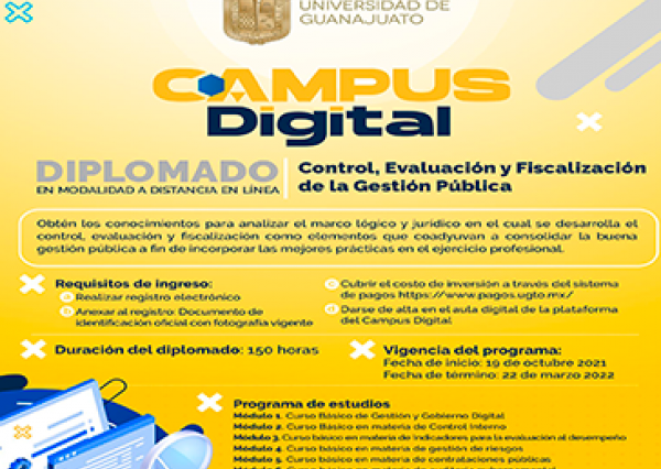 Promueve UG mejoras a la gestión pública con diplomado en control, evaluación y fiscalización