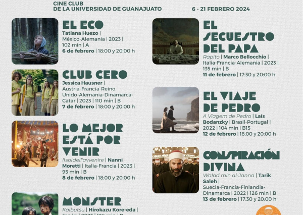 Llega la 74 Muestra Internacional al Cine Club de la Universidad de Guanajuato
