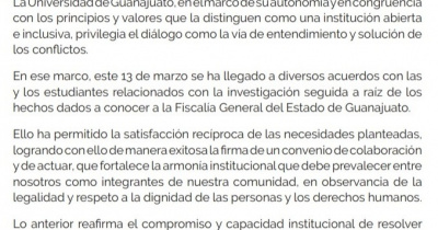 Comunicado Institucional UG