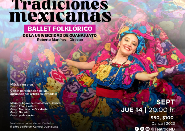 Llega Ballet Folklórico de la Universidad de Guanajuato al Teatro del Bicentenario