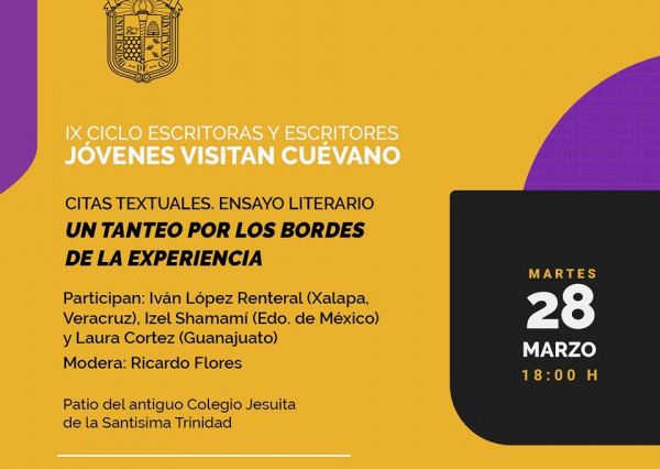 Alistan IX edición del ciclo Jóvenes escritores Visitan Cuevano 