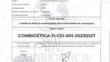 Registro ante la Comisión Nacional de Bióetica, del Comité de Ética en la Investigación de la Universidad de Guanajuato