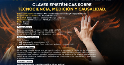 ¿Cuestión científica, ética o política?, Red Plexus UG convoca a su seminario permanente en 2026 sobre violencia y complejidad