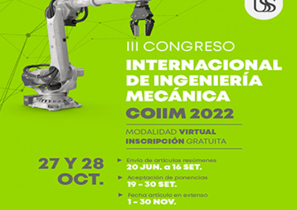 Abren registros al Congreso Internacional de Ingeniería Mecánica COIIM 2022 