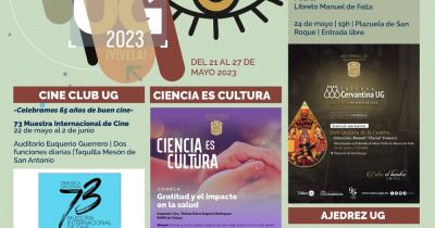 Charlas científicas, cine, teatro y más en agenda cultural UG 