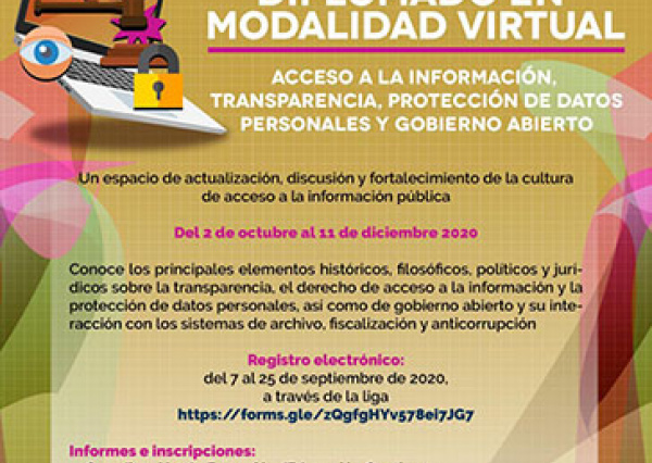 Invitan a participar en diplomado en acceso a la información y transparencia