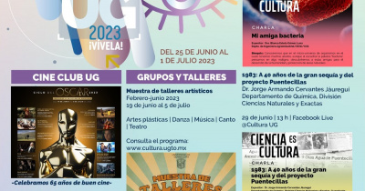 Cine, charlas, exhibiciones y más dentro de la Agenda Cultural UG