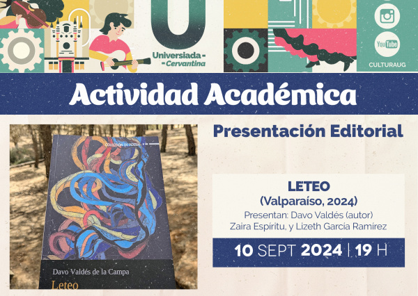 Davo Valdés de la Campa presentará su poemario Leteo en la Universiada Cervantina 2024