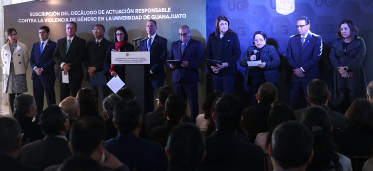 Suscribe UG Decálogo de Actuación Responsable contra la Violencia de Género | (UG,UGTO) presentacion